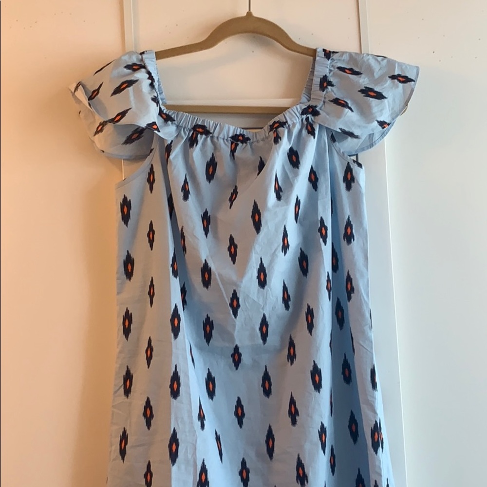 J-Crew off the shoulder linen dress